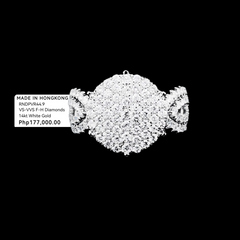 #LVNA2024 |  Large Classic Round Paved Cathedral Diamond Ring 14kt