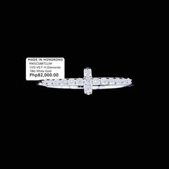 #ThePromise | Religious Cross Bar Half Eternity Diamond Ring 18kt