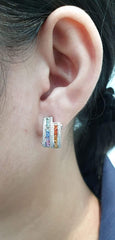 PREORDER | Rainbow Sapphires Creolle Gemstones Diamond Earrings 14kt