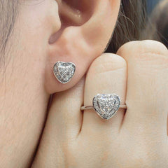 PREORDER | Classic Heart Diamond Jewelry Set 18kt