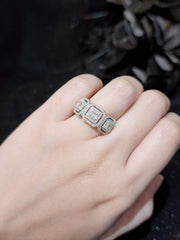 #ThePromise | Trio Square Unisex Half Eternity Diamond Ring 14kt