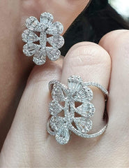 PREORDER | Floral Deco Diamond Jewelry Set 14kt