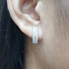 #ThePromise | Half Eternity Hoop Diamond Earrings 14kt