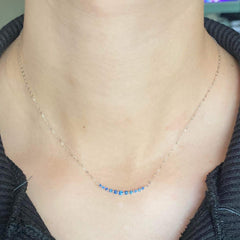 PREORDER | Graduating Burmese Blue Sapphire Gemstones Diamond Necklace 18kt
