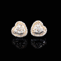 PREORDER | Golden Classic Heart Diamond Earrings 18kt