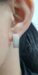 PREORDER | Golden Paved Hoop Diamond Earrings 14kt