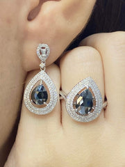 PREORDER | Lucky Diamantes Black Colored Diamond Jewelry Set 14kt