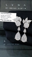 Paved Deco Dangling Diamond Earrings 18kt