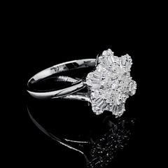 PREORDER | Floral Rositas Baguette Diamond Ring 14kt