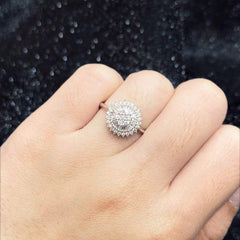 PREORDER | Classic Round Floral Diamond Ring 18kt