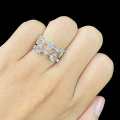 PREORDER | Pear and Baguette Deco Diamond Ring 14kt
