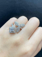 PREORDER | Square Marquise Deco Diamond Ring 14kt