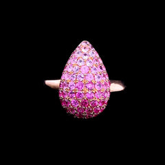 PREORDER | Rose Pear Pink Rubies Gemstones Ring 14kt